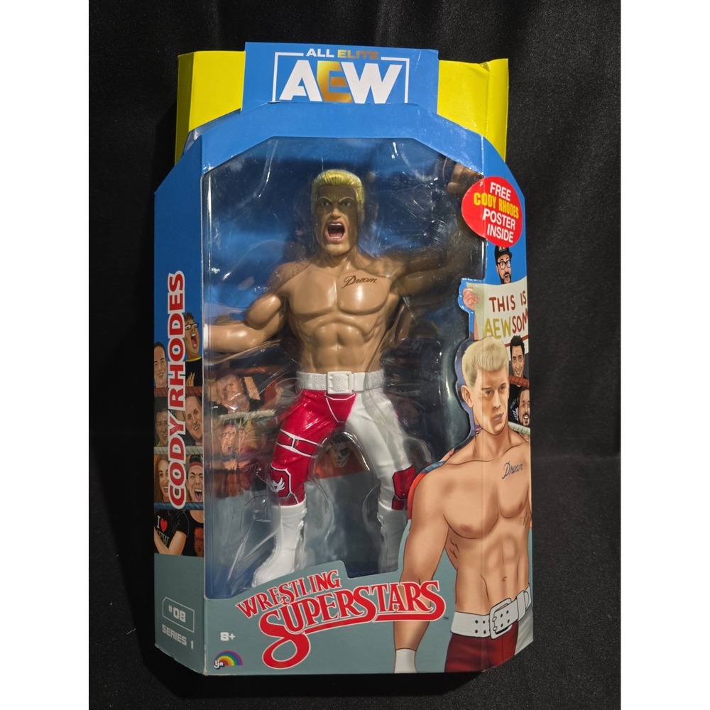 AEW Wrestling Superstars Series 1 #08 Cody Rhodes Action Figure LJN Red White